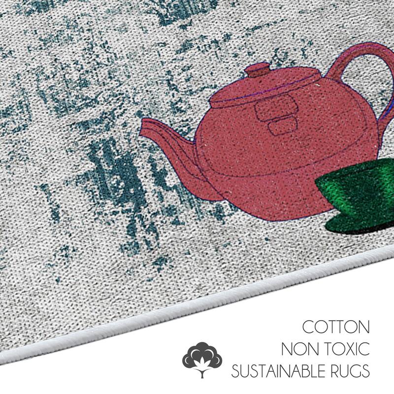 SussexHome Non-Skid Ultra-Thin Area Rugs for Laundry Room, Entryway, Bathroom and Kitchen - Washable Multipurpose Floor Mat