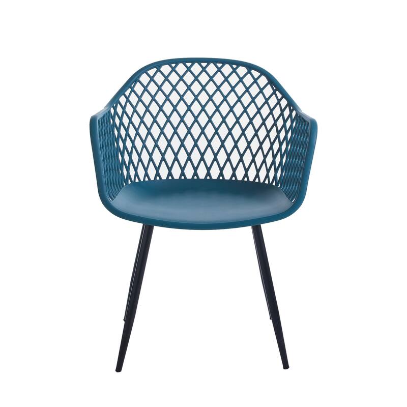 Porthos Home Mitt Hard Plastic Dining Chairs w/ Iron Legs (Set of 2)