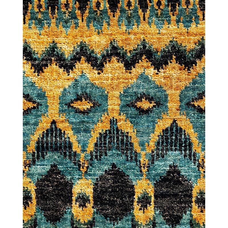 Contemporary Overdyed Wool Hand Knotted Area Rug - 4' 6" x 6' 5"
