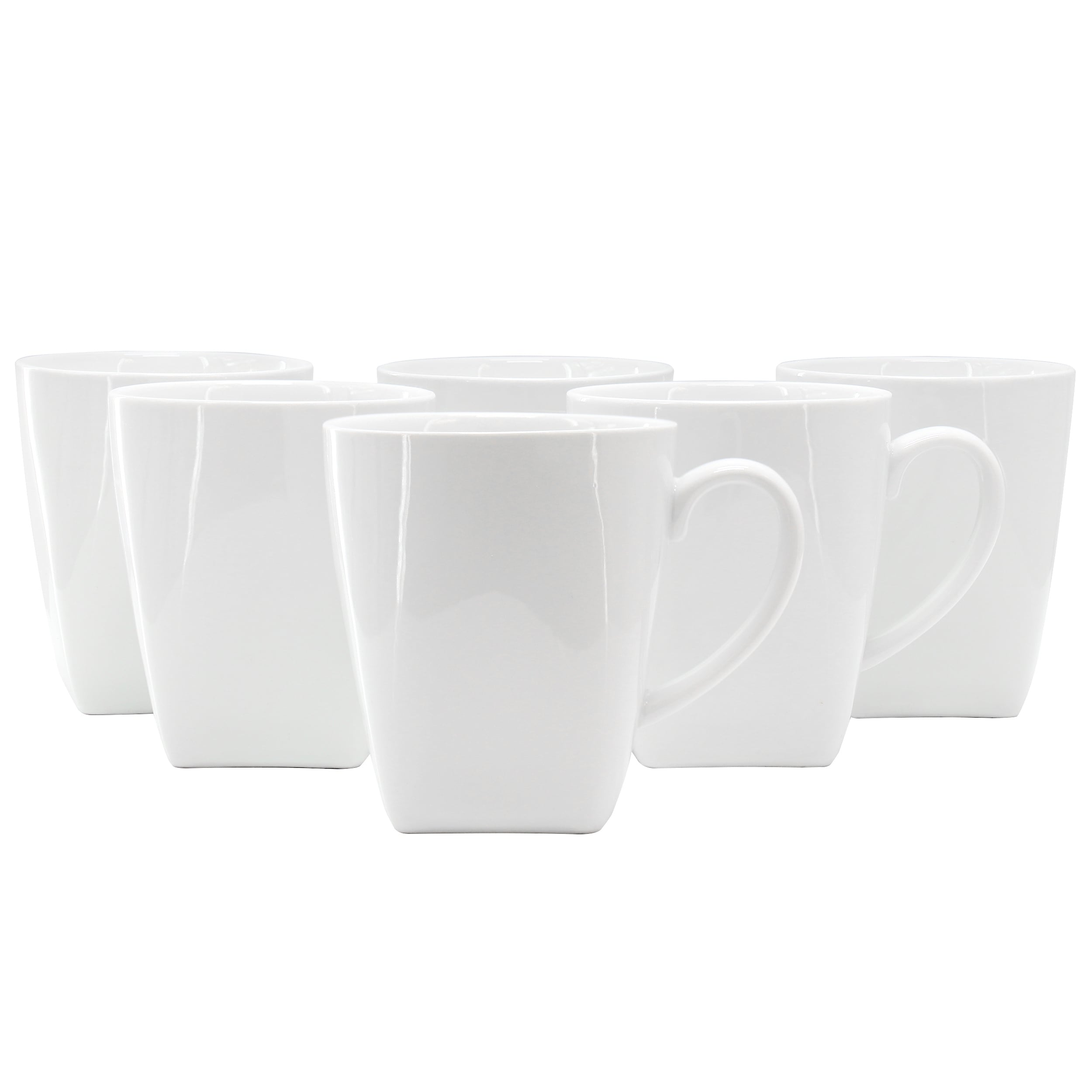 Our Table Simply White 6 Piece 13.26 Ounce Porcelain Mug Set in White