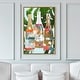 preview thumbnail 57 of 62, "Tropical Champagne Bottles", Tropical Bubbly Bottles Glam Gold Framed Canvas Wall Art Print for Dining Room