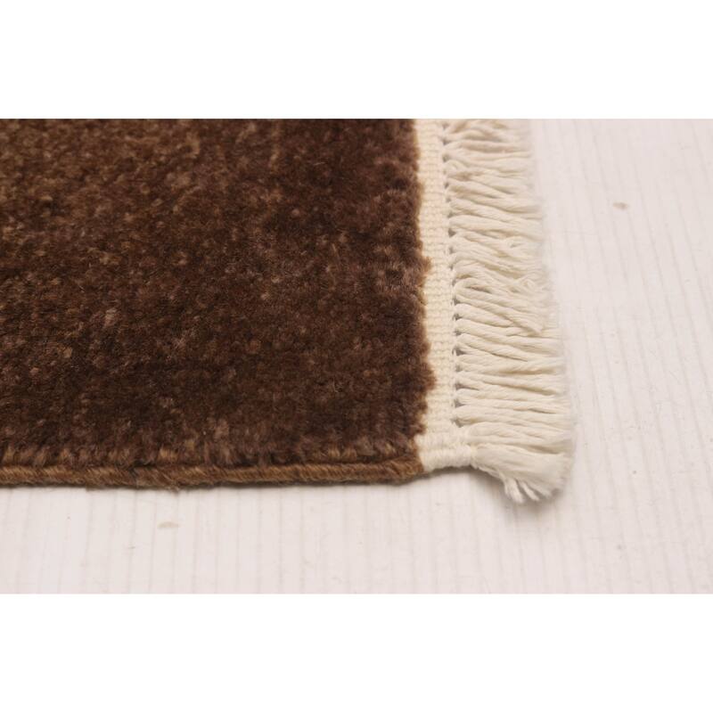 ECARPETGALLERY Hand-knotted Vibrance Brown Wool Rug - 9'1 x 11'10