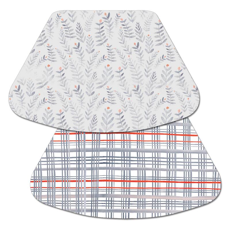 Reversible Wipe-clean Wedge Shaped Placemats Set of 4 - The Crew