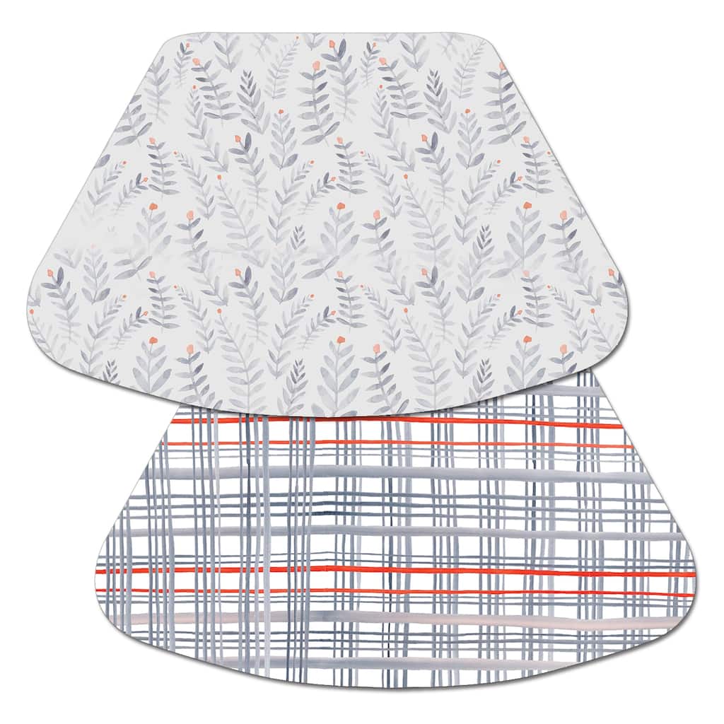 Reversible Wipe-clean Wedge Shaped Placemats Set of 4 - The Crew