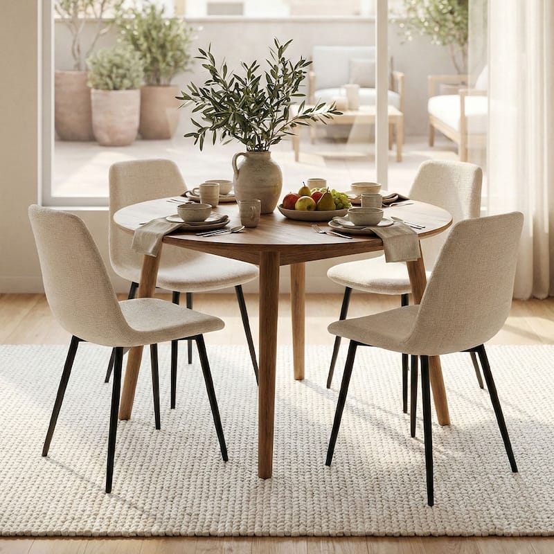 Upholstered Side Dining Chair (Set of 4) - Beige