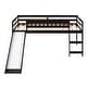 preview thumbnail 9 of 12, Twin Solid Wood Loft Bed with Slide - Stable Wooden Slat Support