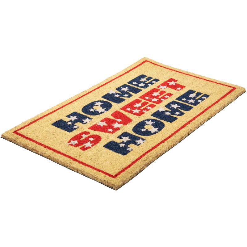 Red and Blue Americana Home Sweet Home Coir Outdoor Doormat 18" x 30" - 30