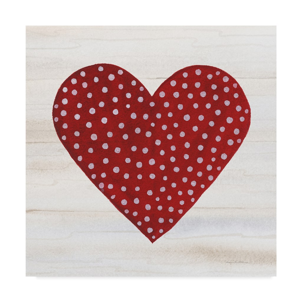 Kathleen Parr Mckenna 'Rustic Valentine Heart I' Canvas Art