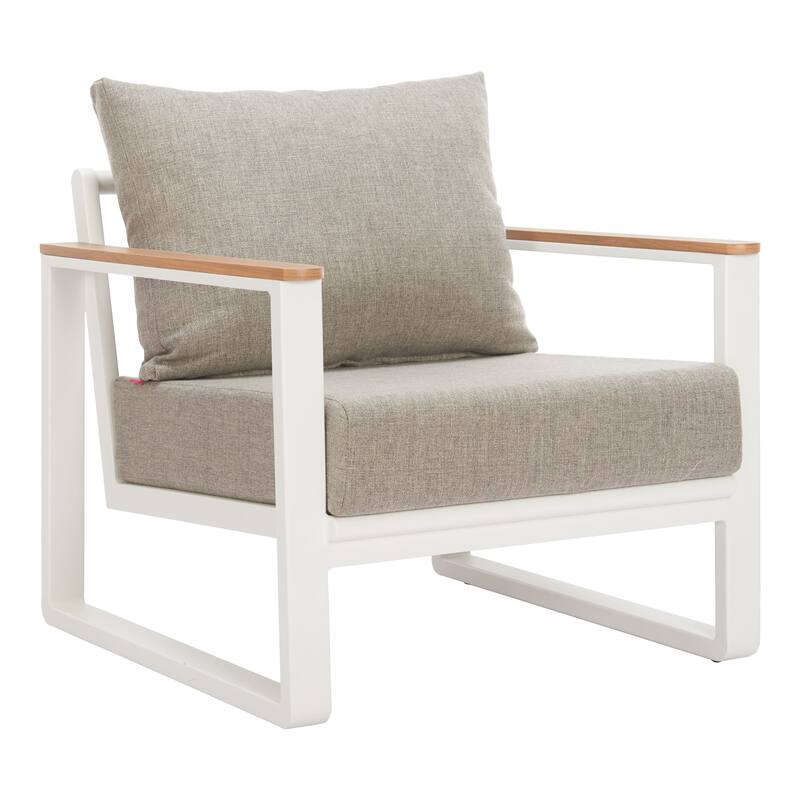 Welt Armchair Taupe & White - Taupe/White