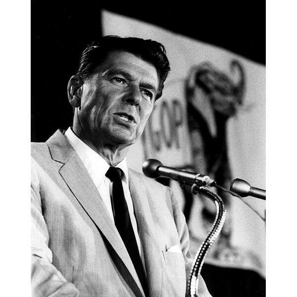 slide 1 of 1, Ronald Reagan giving a speech Photo Print