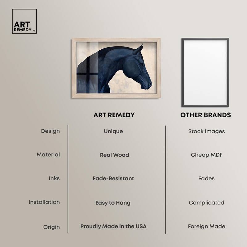 Blue Horse II Shadowbox by Art Remedy