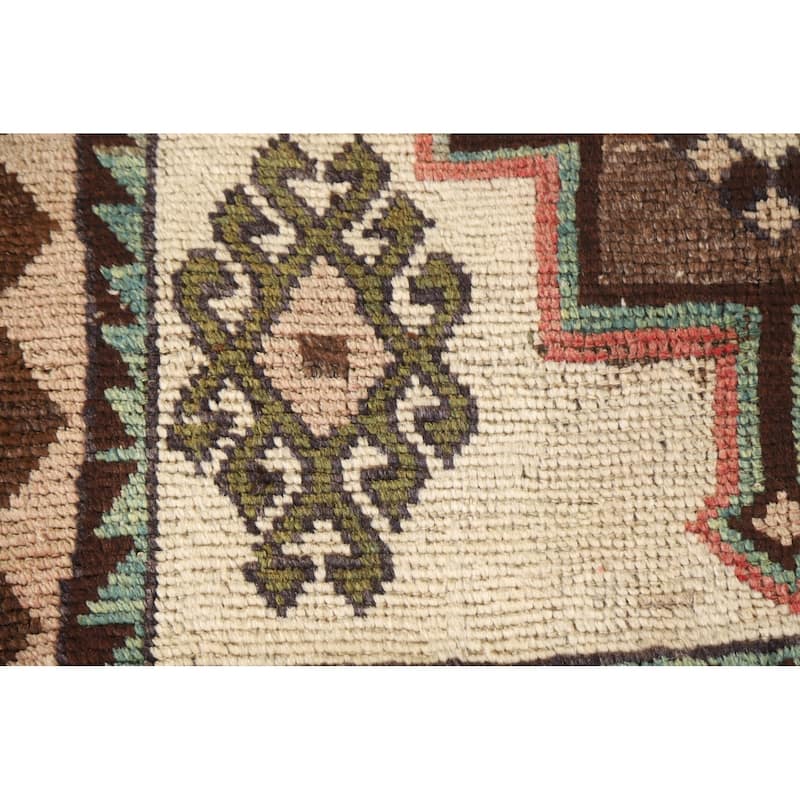 Vegetable Dye Gabbeh Persian Antique Area Rug Hand-knotted Wool Carpet - 3'9"x 7'2"