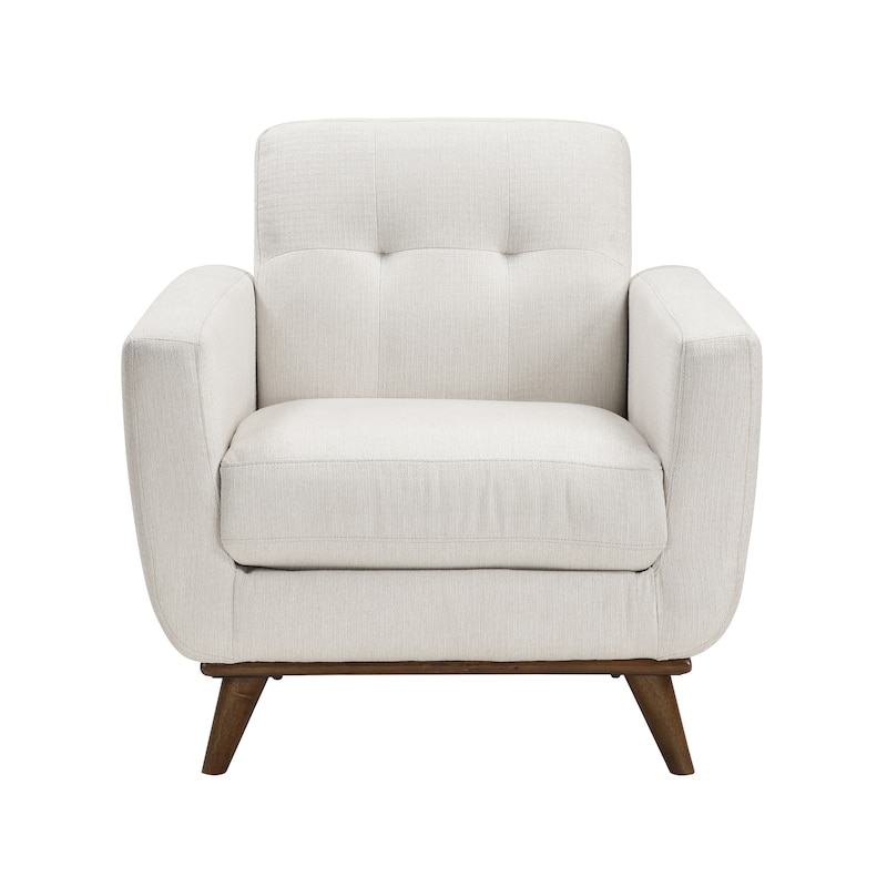 Fremont & Park Everett 35.5" Textured Fabric Accent Chair - Tufted Chair Back