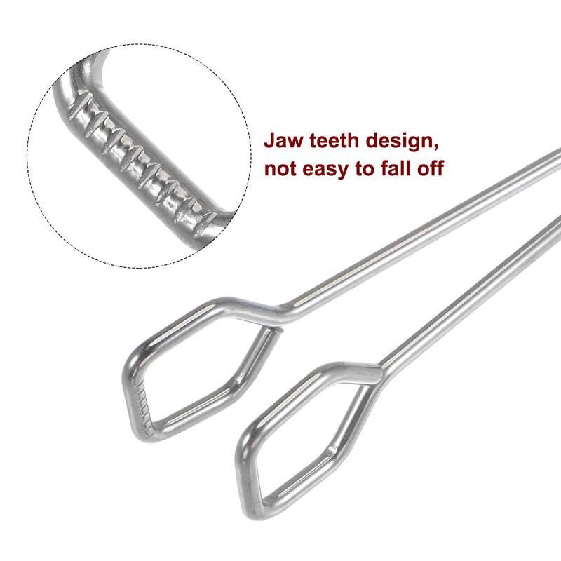 Stainless Steel Scissor Tongs 11" Barbecue Grilling Tongs with Handle