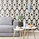 Black and White Contemporary Geometric Peel and Stick Removable ...