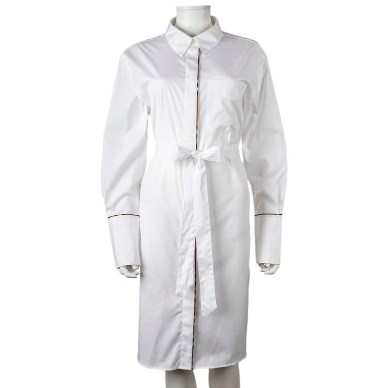 Burberry Ivery Belted Shirt Dress - US Size 12