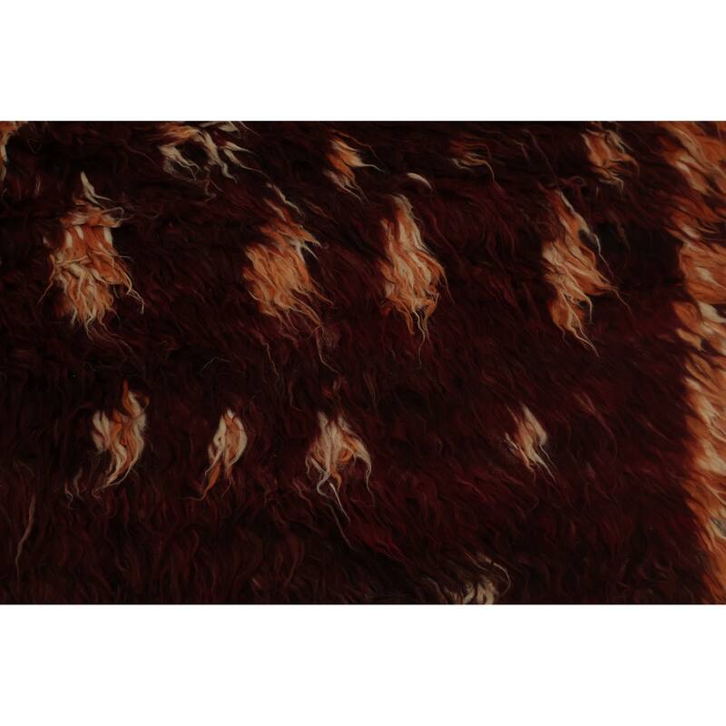 Hand Knotted Oriental 100% Wool Carpet Modern Tribal Red Moroccan Area Rug - 12' 7'' X 9' 7''