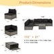 preview thumbnail 3 of 66, EROMMY 6/7 Piece Modular Outdoor Rattan Sofa Set, All-Weather Wicker Patio Furniture with Storage Table, Cushions & Pillows