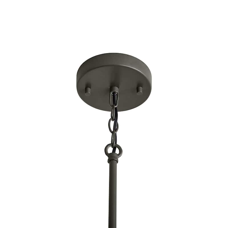 Jacob 4-light Grey Wash/ Iron Silk/ Rattan Foyer Pendant