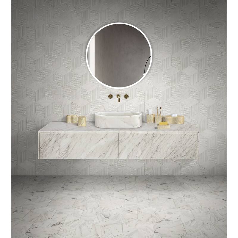 Roomfitters Marble Bathroom Vessel Sink, Natural Stone Countertop Wash Basin, Polished Oval Vanity Sink