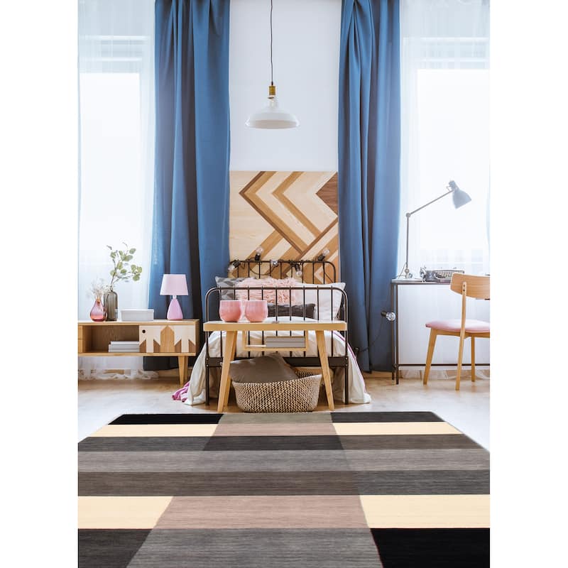 ECARPETGALLERY Hand-knotted Kashkuli Gabbeh Grey Wool Rug - 5'7 x 7'11