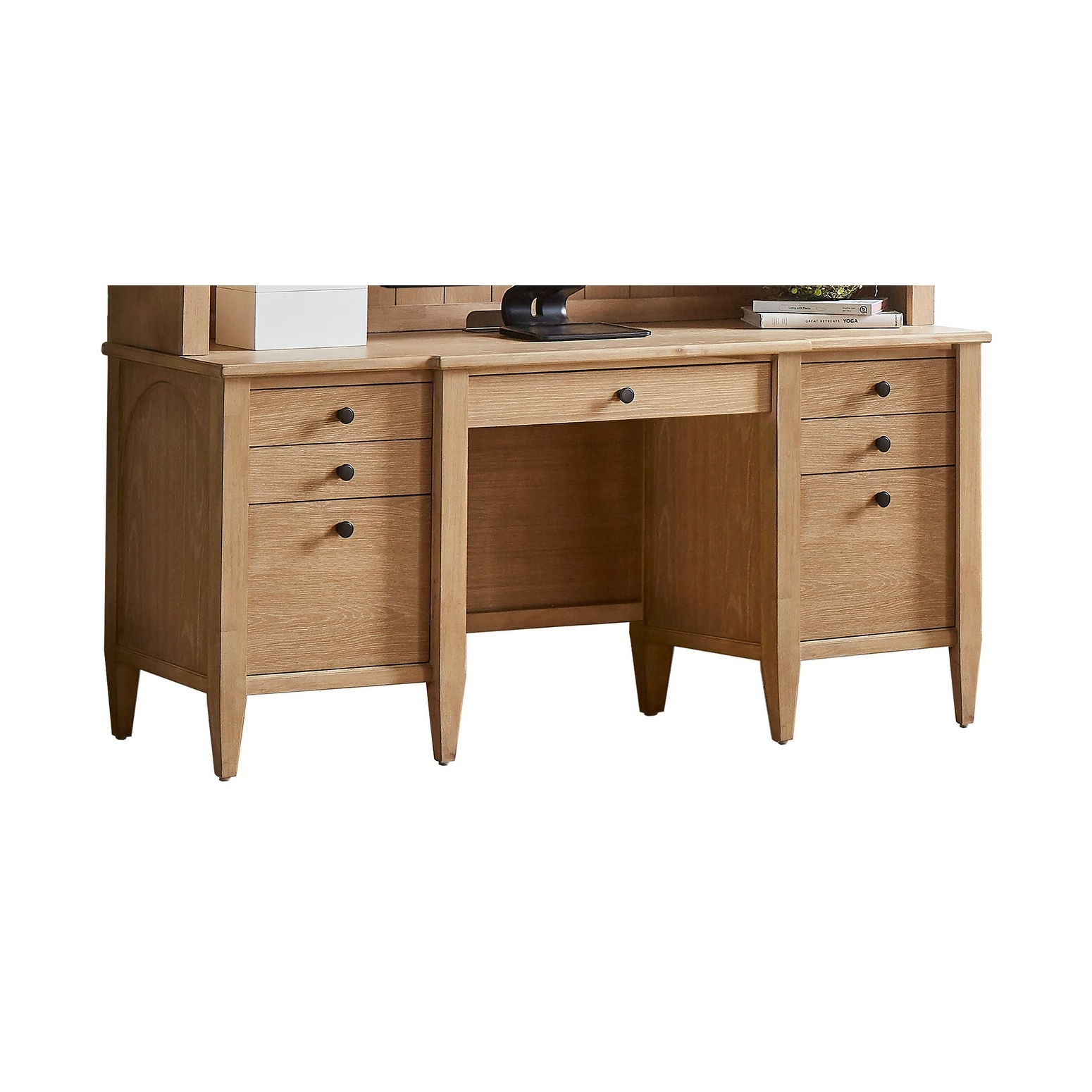 Modern Wood Credenza Wood Office Desk Writing Table Storage