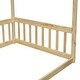 preview thumbnail 11 of 16, Twin Size Canopy Frame Floor Bed with Fence, Guardrails