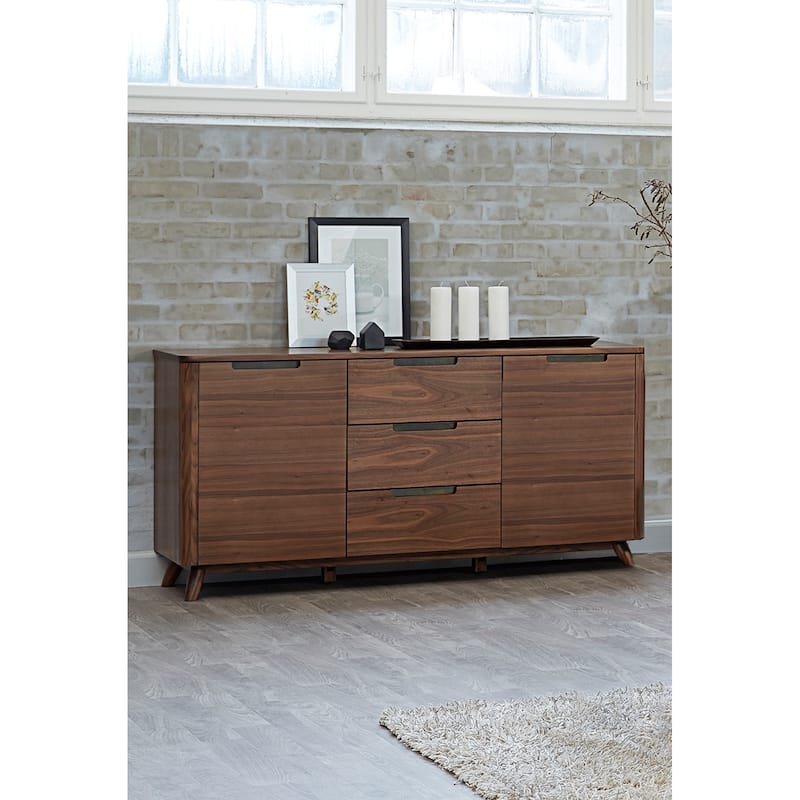 Rye Studio Kirkwood American Walnut Mid-century 3-section Sideboard