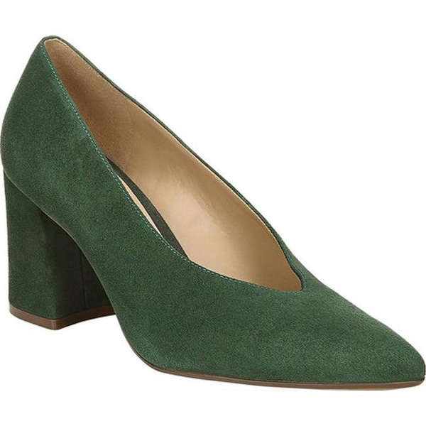 forest green suede pumps