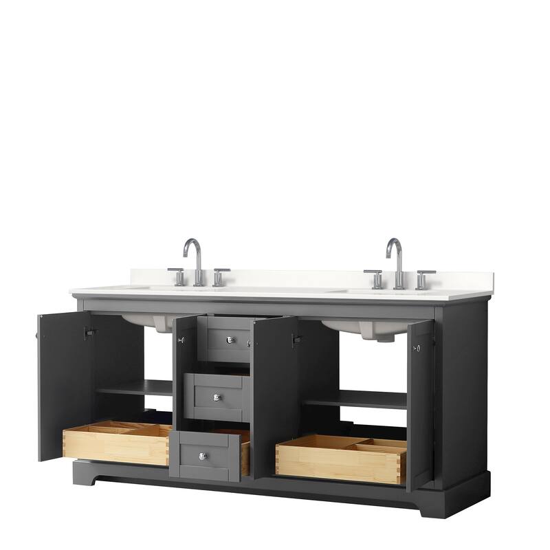 Avery 72-inch Double Vanity, Quartz Top