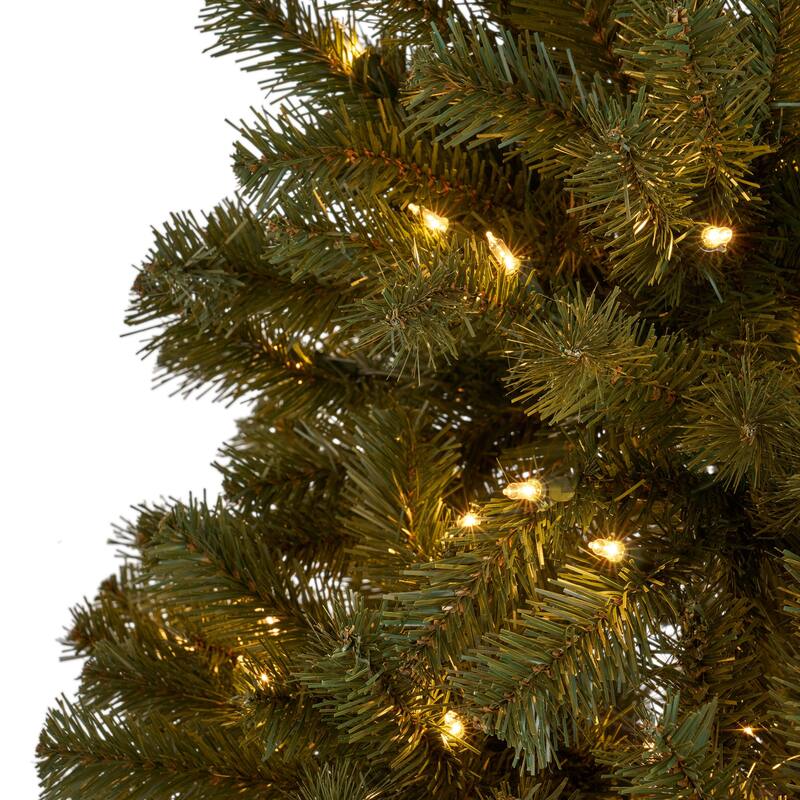 7FT Realistic Hinged Christmas Tree PreLit with 500 ULCertified