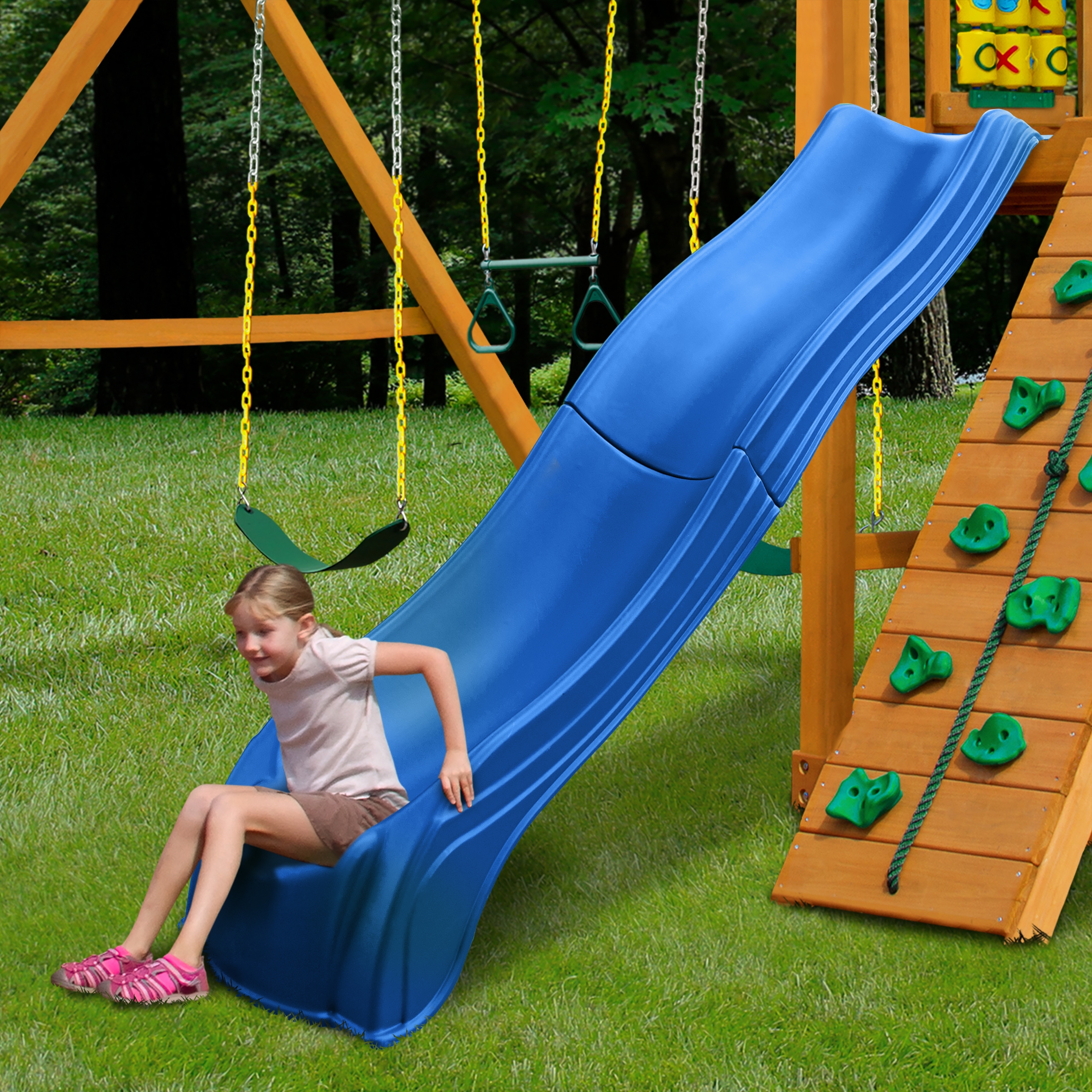 Swing N Slide Olympus Wave Swing Set Slide Mounts to 4.5 Ft to 5 Ft Platforms 103 L x 26 W x 10 H On Sale Bed Bath Beyond 27543729