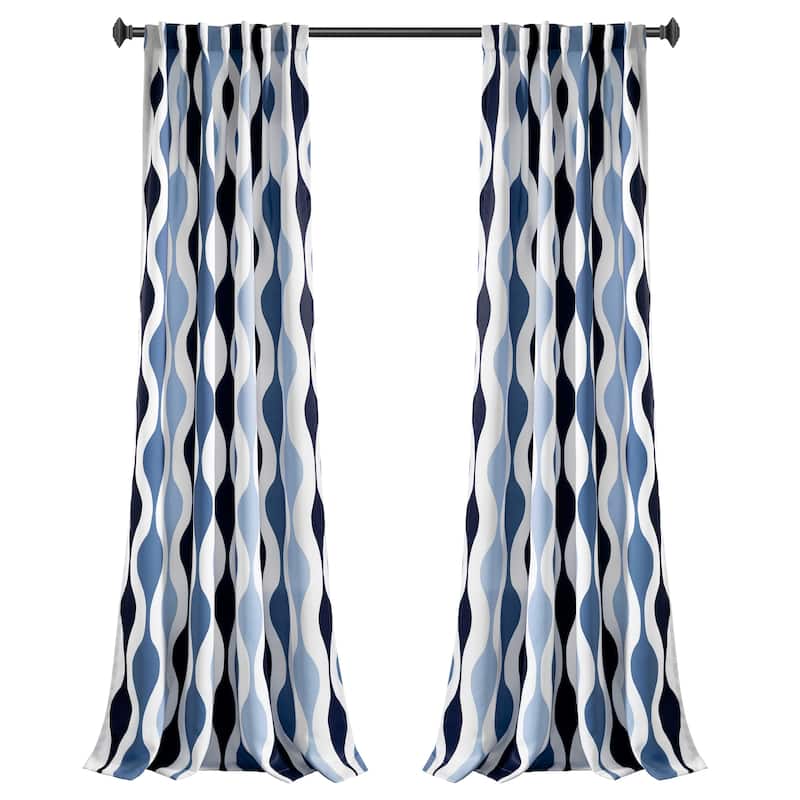 Lush Decor Mid Century Geo Light Filtering Window Curtain Panels