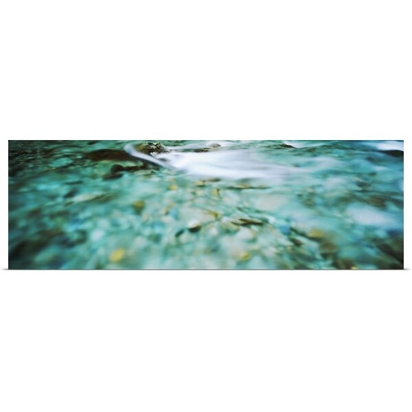 "Rocks in a river, Routeburn River, South Island, New Zealand" Poster Print