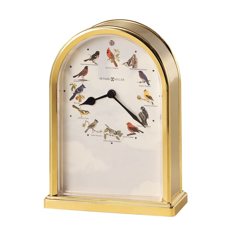 Howard Miller Songbirds III Classic Audubon Inspired Chiming Mantel Clock