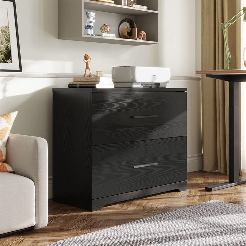 2 Drawer Wood Lateral File Cabinet - 15.75"D x 35.43"W x 29.37"H