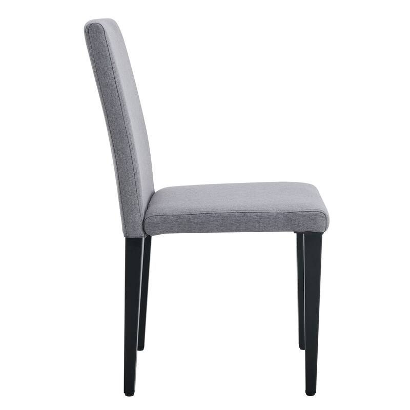 4 Light Gray Linen-Cotton dining chairs, simple and versatile, comfortable and accompanied