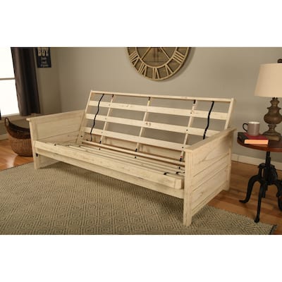 Somette Lexington Full-size Futon Frame in Weathered White Finish, Mattress Not Included