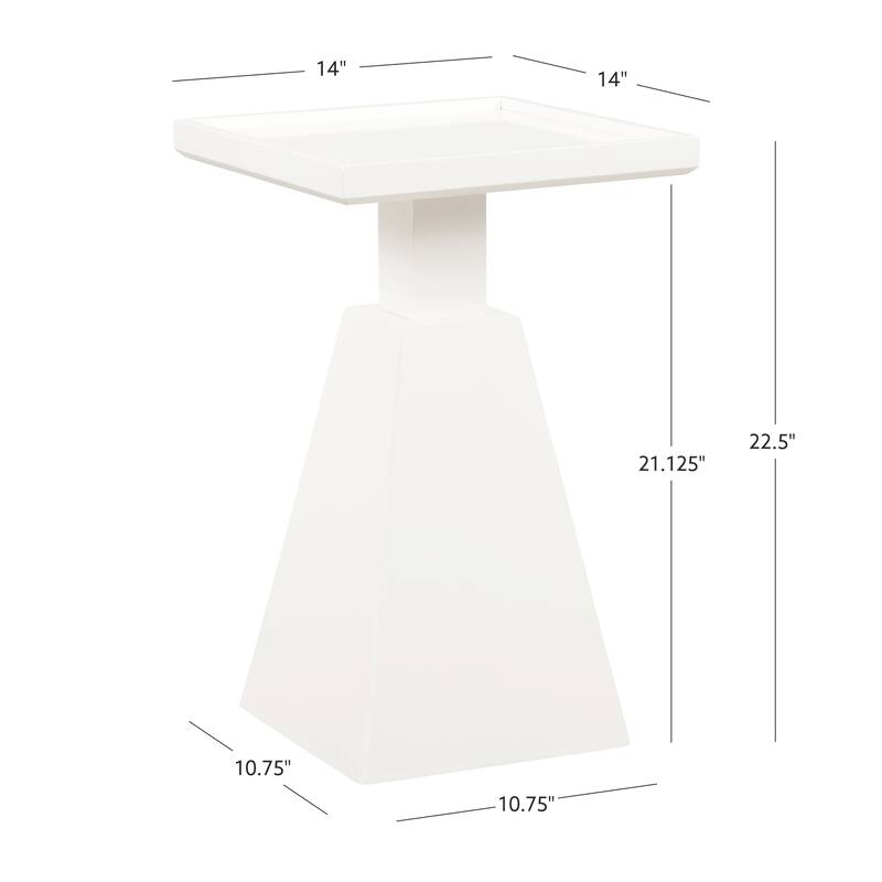 Cerise Wood Contemporary Side Table