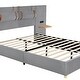 preview thumbnail 20 of 20, Storage Queen Size Platform Bed with 2 Outlets, 2 Bedside Pillows and Shelves