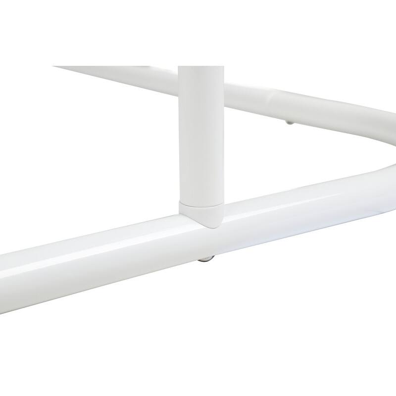 Utopia Alley Rustproof Wall Mounted Aluminum Hoop Shower Rod with white Shower Curtain, 45.7x22"
