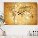 preview thumbnail 1 of 4, Designart 'Vintage Classic Map' Cottage 3 Panels Oversized Wall CLock - 36 in. wide x 28 in. high - 3 panels
