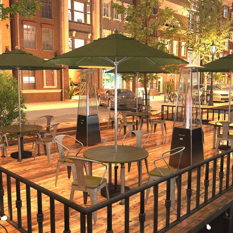 California Umbrella 75' Venture Series Patio Umbrella, Silver Aluminum Pole Fiberglass Ribs Push Lift Sunbrella