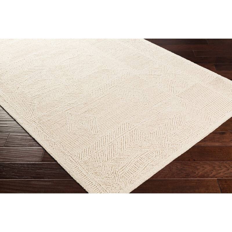 Livabliss Sarada Handmade Boho Geometric Wool Area Rug