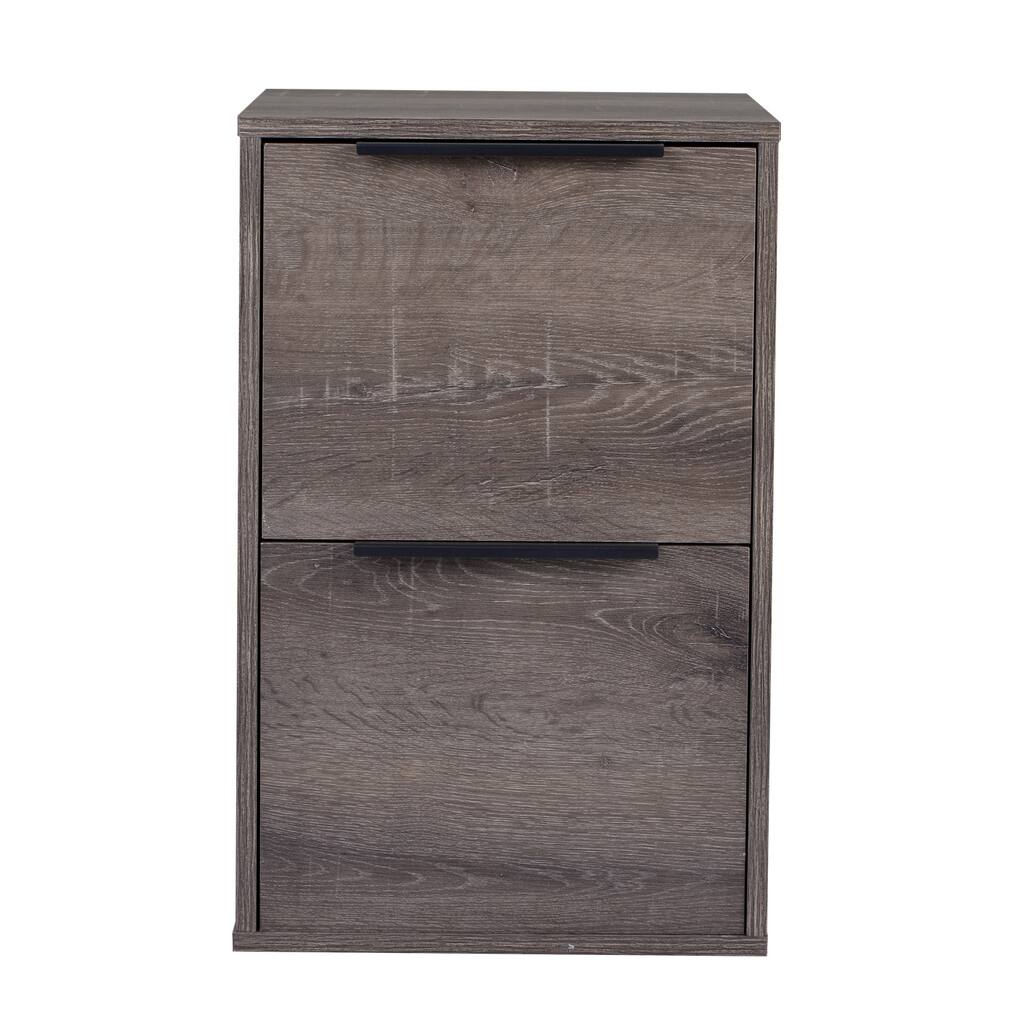 File cabine/MDF Vertical Filing Cabinet with 2 Drawers Walnut