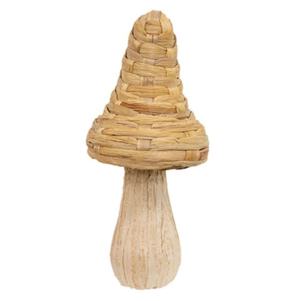 Natural Woven Seagrass Mushroom Decorative Accent Rustic Tabletop Decor