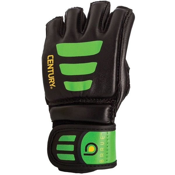 Black//Green Century Youth Brave Open Palm MMA Training Bag Gloves