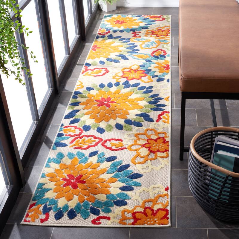 SAFAVIEH Cabana Gulzada Indoor/ Outdoor Waterproof Patio Floral Rug