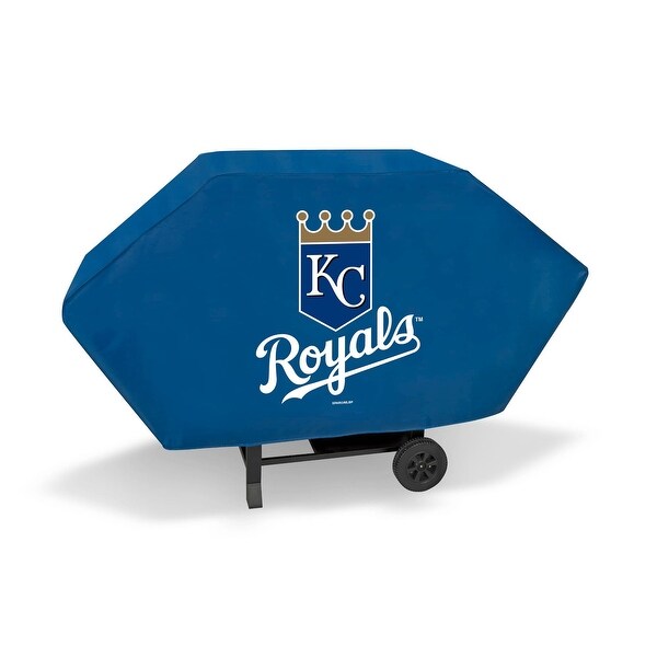 68" x 35" White and Blue MLB Kansas City Royals Executive Grill Cover - N/A