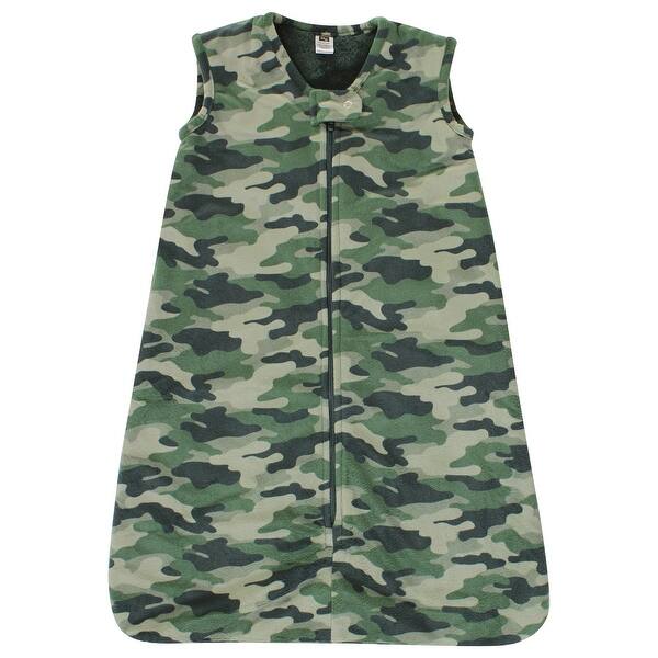 slide 1 of 1, Hudson Baby Infant Boy Plush Faux Fur Sleeping Bag, Wearable Blanket, Camo 0-6 Months - Camo